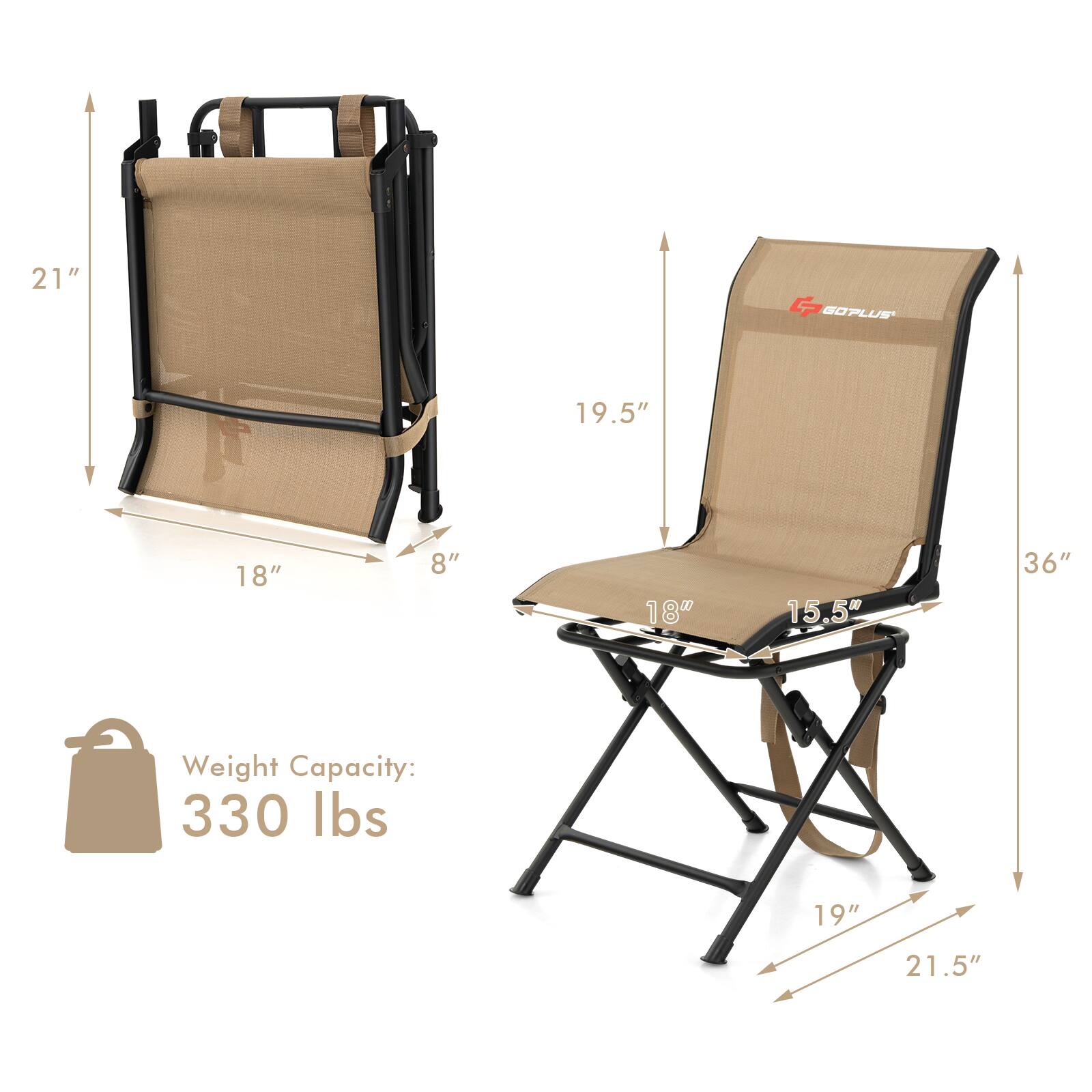 21" G BOPLUS 19.5" 18" 8" 180 15.5" 36" Weight Capacity: 330 lbs 19" 21.5"