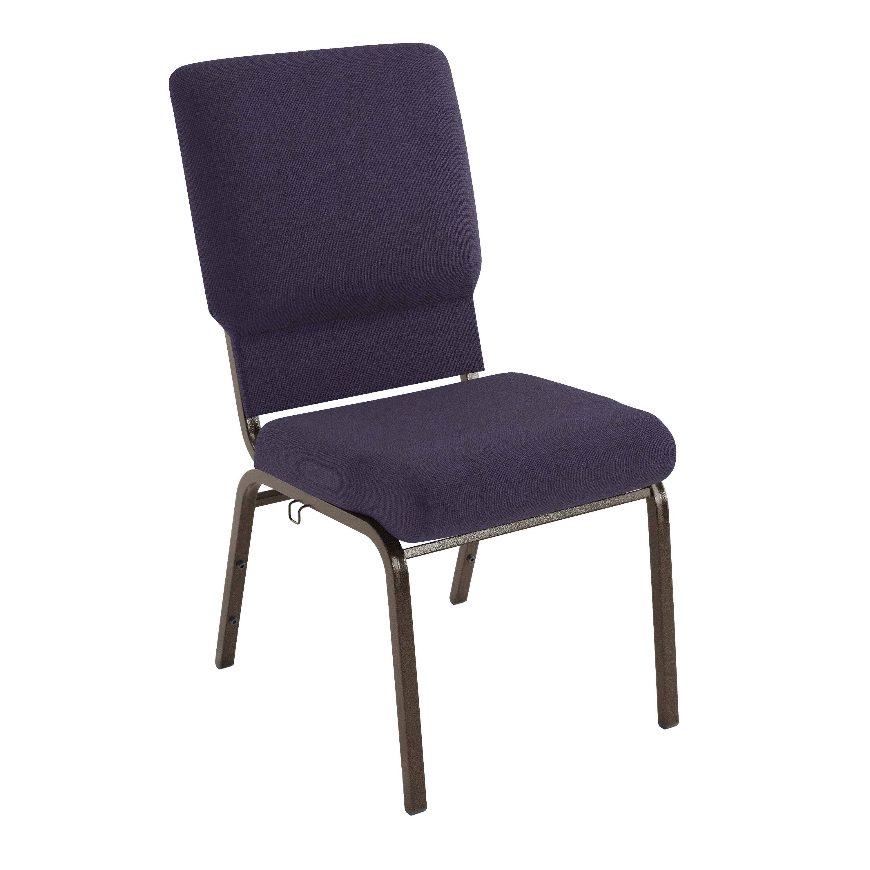 Front. Flash Furniture - Advantage Eggplant Church Chair 18.5 in. Wide - Purple.
