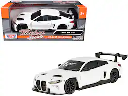 BMW M4 GT3 White "Timeless Legends" Series 1/24 Diecast Model Car by Motormax