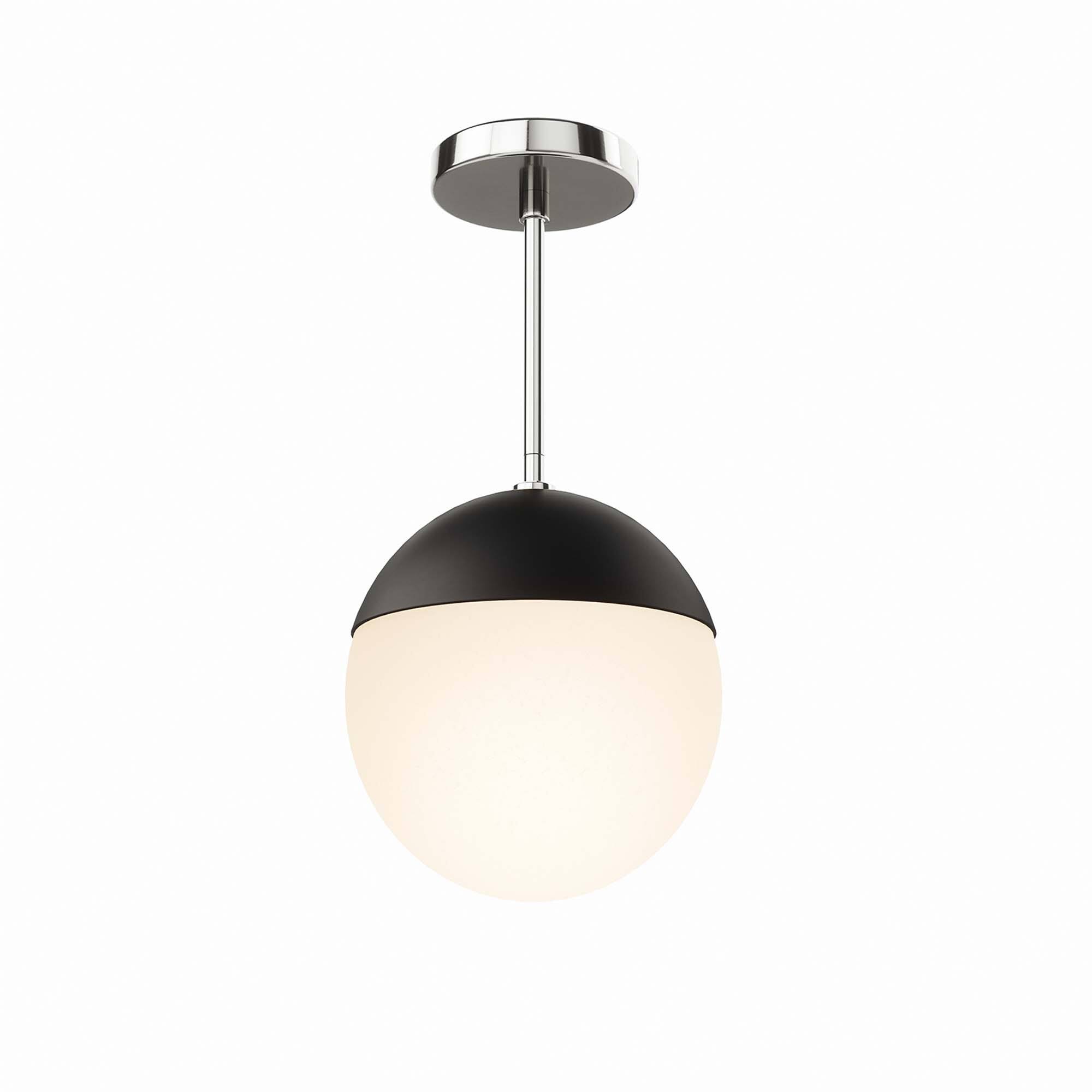 Alt View 2. Modway - Stellar 1-Light Pendant Light by Modway - Opal Polished Nickel.
