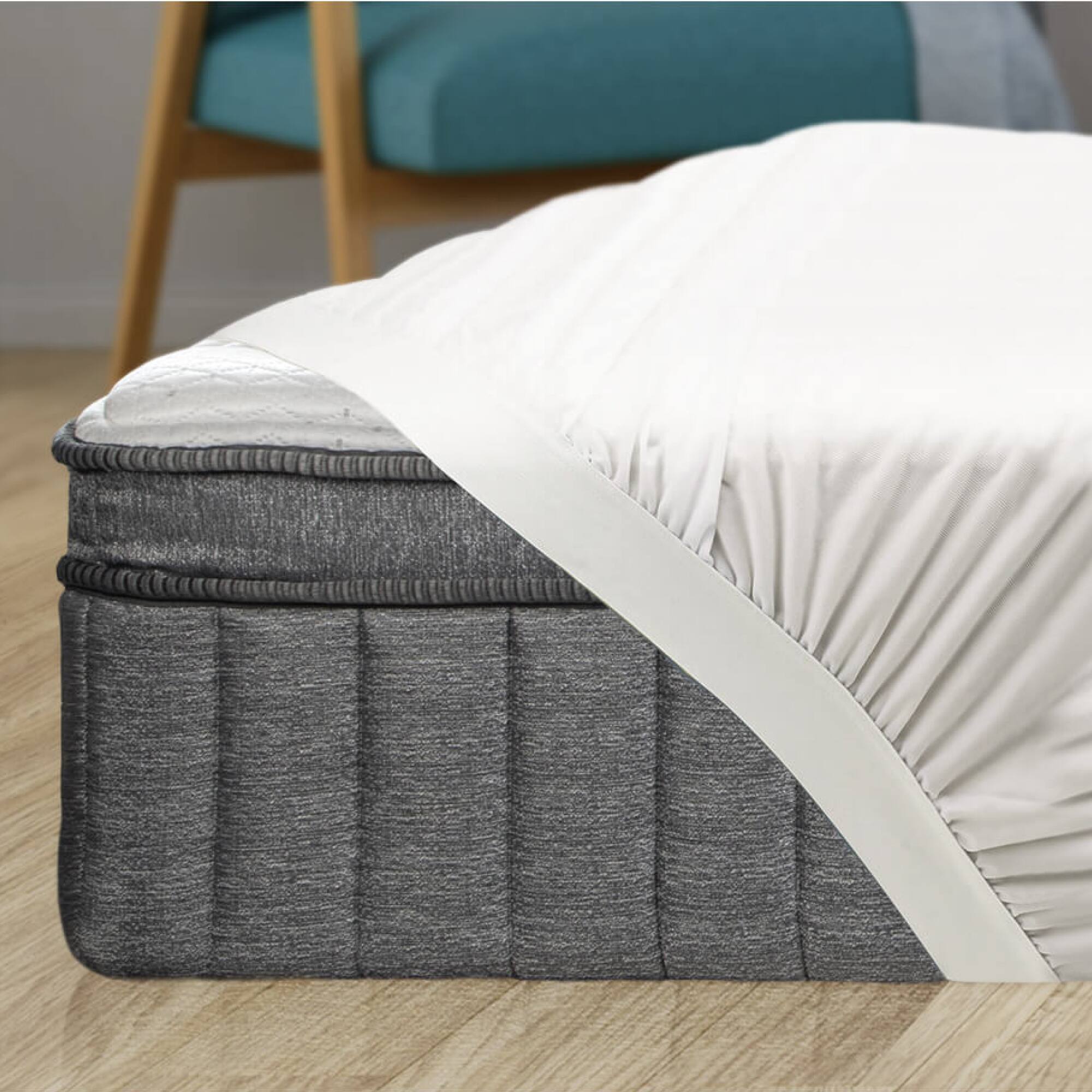 Alt View 11. Ghostbed - Mattress Protector - Twin - White.