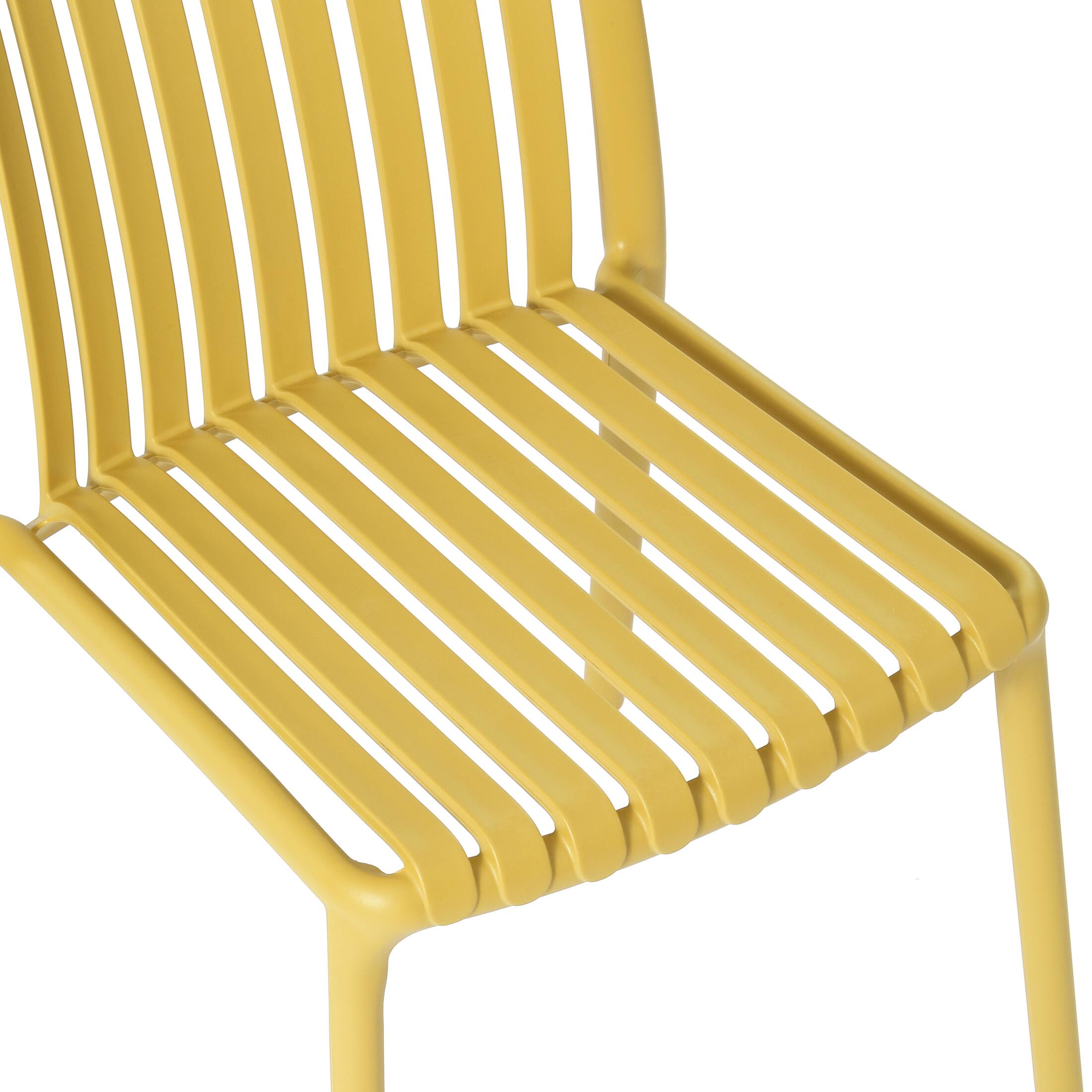 Alt View 2. WestinTrends - WestinTrends Playa Outdoor Stackable Polypropylene Plastic Dining Side Chairs (Set of 2) - Yellow.