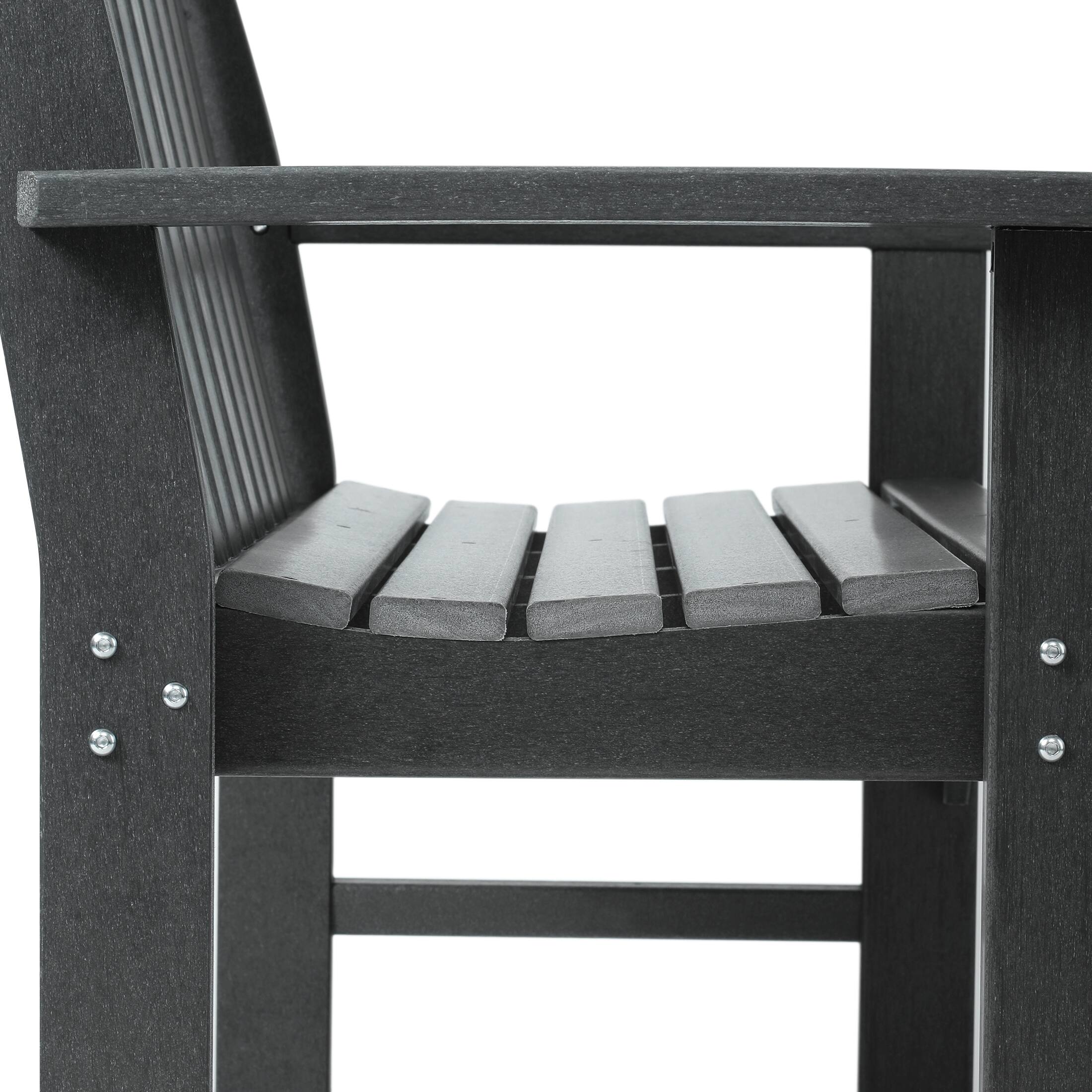 Alt View 6. WestinTrends - WestinTrends Malibu Outdoor 2-Person All-Weather HDPE Front Porch Garden Bench - Gray.