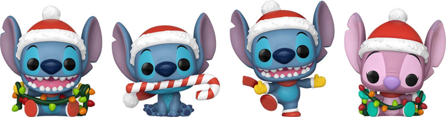 Alt View 1. Funko - Funko Pocket POP!: Stitch Holiday - 4-Pack, Tree box   - COLLECTIBLES - Multicolor.