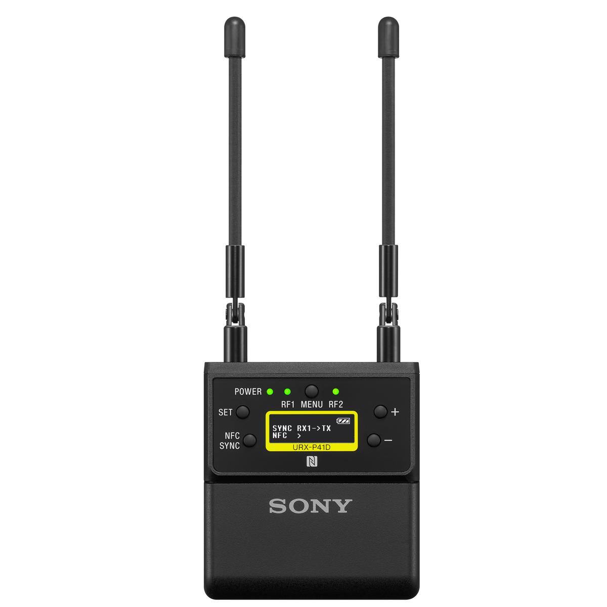 POWER  
RF1 MENU RF2  
SET  
SYNC RX1->TX  
NFC  
SYNC  
URX-P41D  
SONY