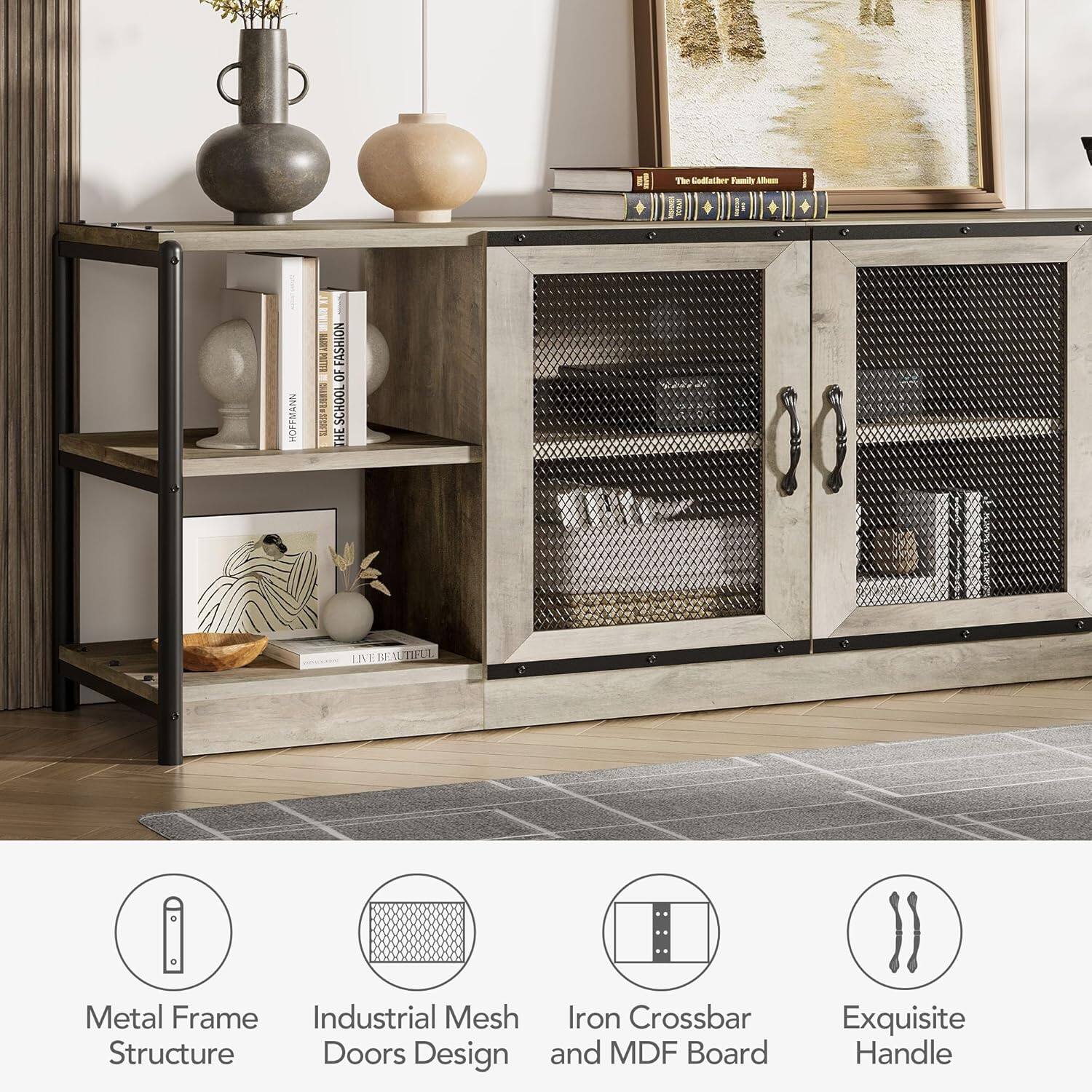 The Alter Faml - Hofmann I of Fashion of E School the Love Hatpl T Metal Frame Industrial Mesh Iron Crossbar Structure Doors Design and MDF Board Exquisite Handle

- Metal Frame Structure
- Industrial Mesh Doors Design
- Iron Crossbar and MDF Board
- Exquisite Handle