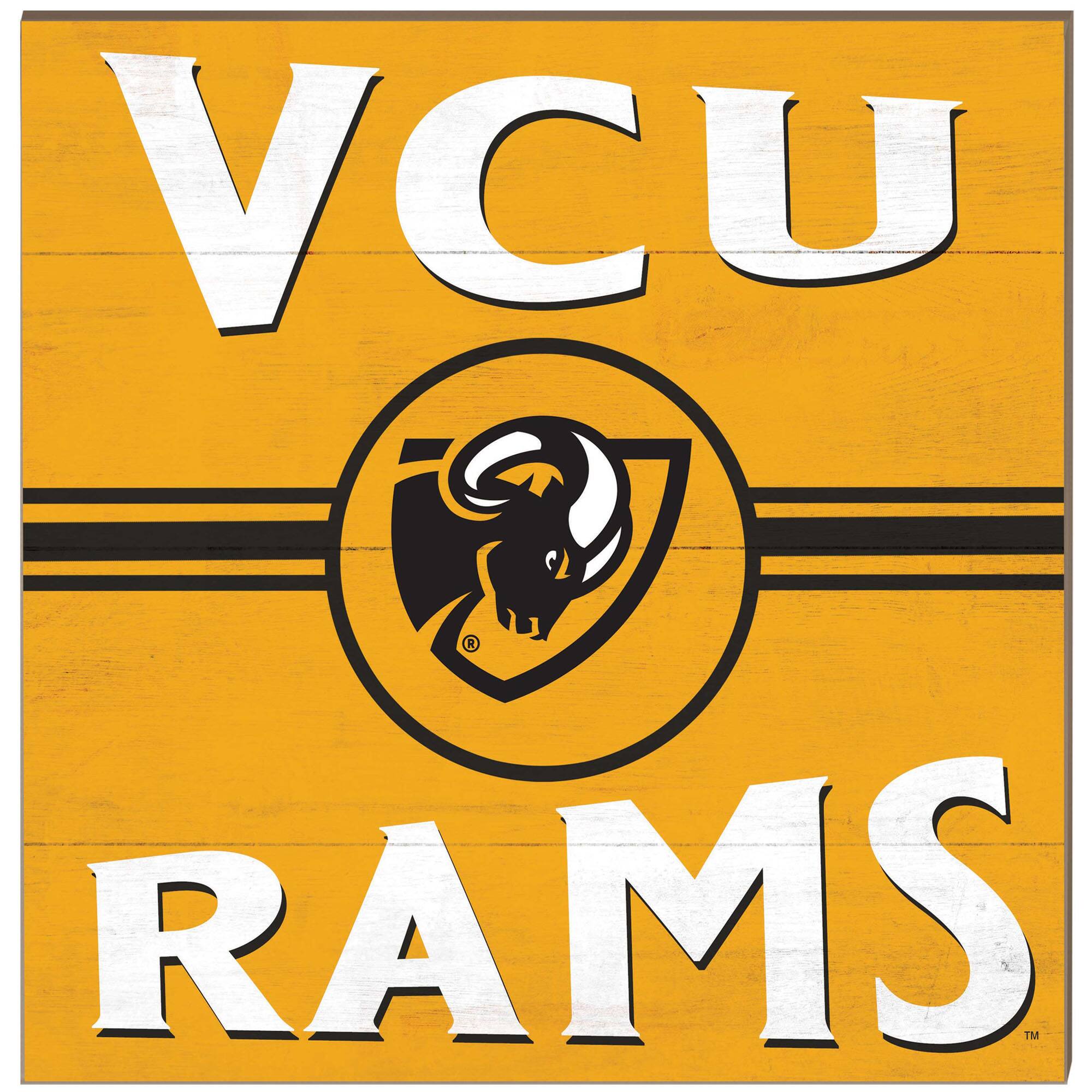 VCU Rams 10'' x 10'' Retro Team Plaque