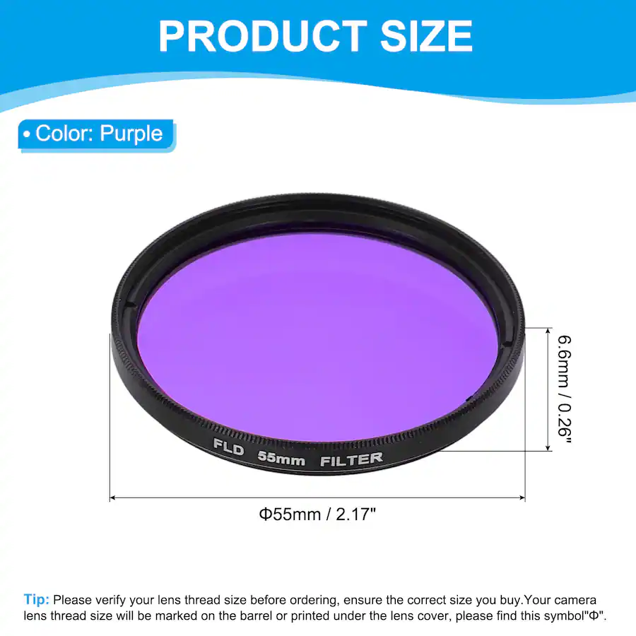 Unique Bargains 55mm FLD Fluorescent Filter, Scratch Optical Resin ...