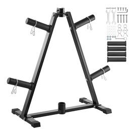 VEVOR - Weight Plate Rack, A Frame Weight Plate Tree for 2-Inch Weight Plates, Standard Weight Plate Tree - Black (Powder Coated Gloss Finish)