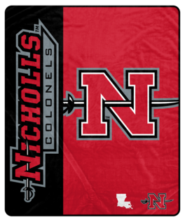 Pegasus - Nicholls State Colonels 50" x 60" Endzone Ultra Soft Throw Blanket - Multicolor