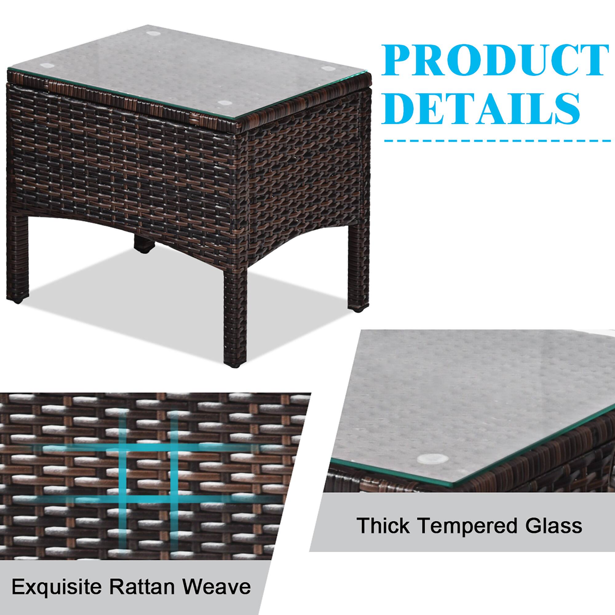 PRODUCT DETAILS: Thick Tempered Glass, Exquisite Rattan Weave