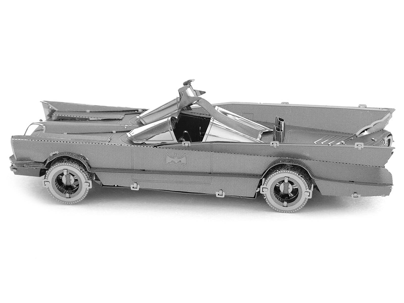 Angle. Metal Earth - Model Kit 1966 Classic TV Series Batmobile "Batman" (1966) TV Series (Challenging Difficulty) Steel Model by Metal Earth - Grey.