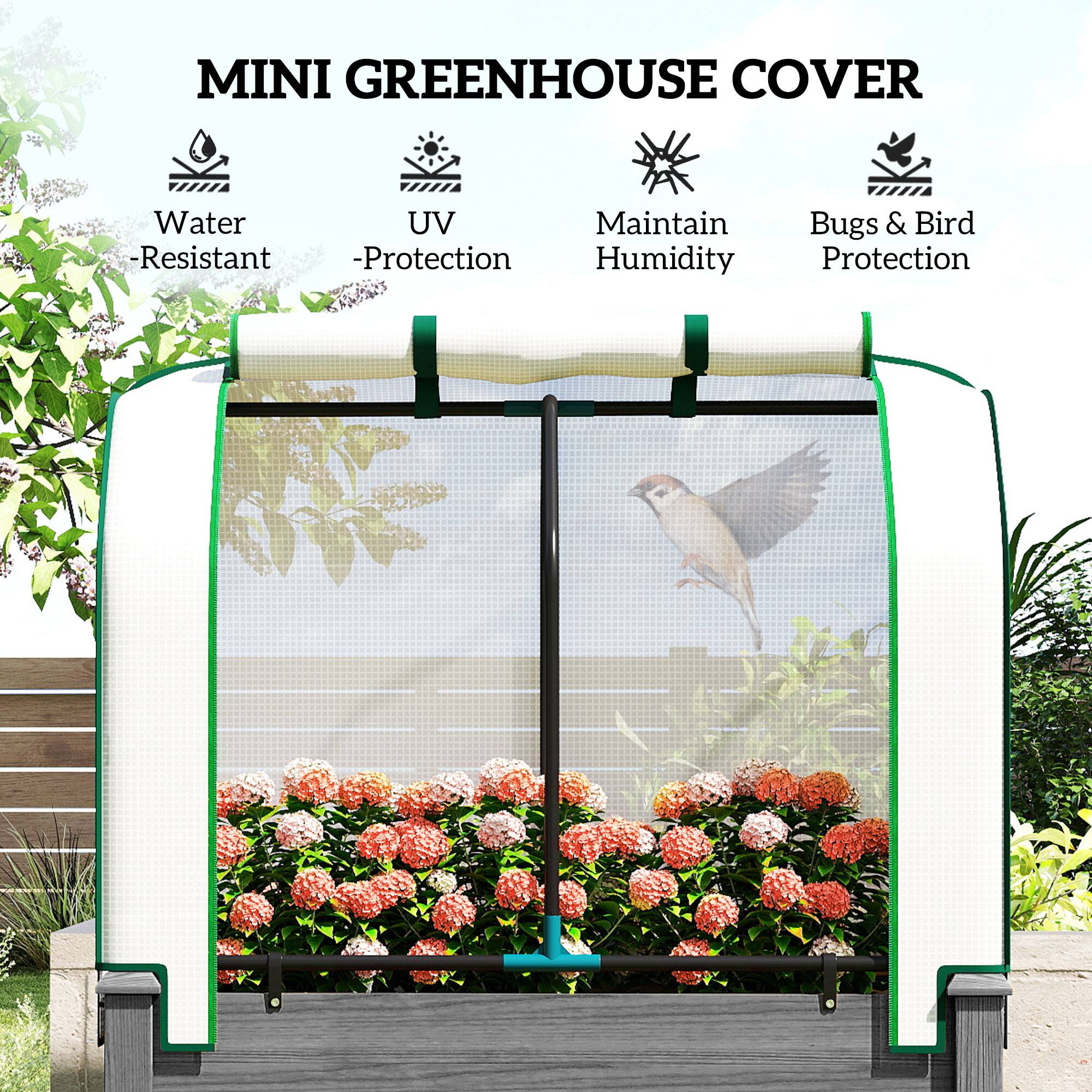 MINI GREENHOUSE COVER

- Water Resistant
- UV Protection
- Maintain Humidity
- Bugs & Bird Protection