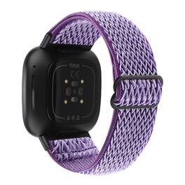 StrapsCo - Active Stretch Band Nylon Watch Strap For Fitbit Versa 3 - Purple