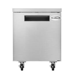 Koolmore - 27 in. One-Door Commercial Undercounter Freezer with Casters, ETL Listed (KM-UCF-1DSS) - Stainless Steel