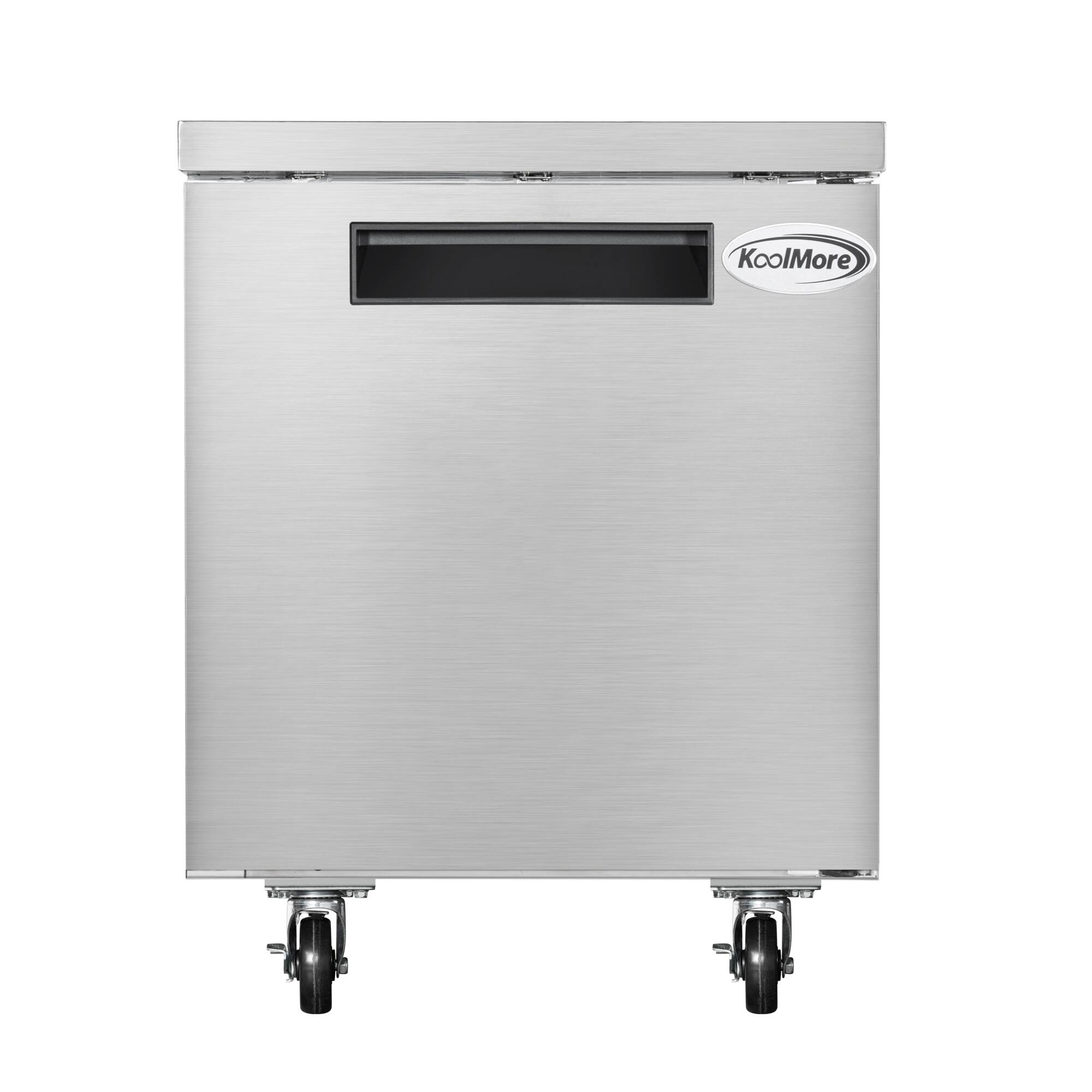 Koolmore - 27 in. One-Door Commercial Undercounter Freezer with Casters, ETL Listed (KM-UCF-1DSS) - Stainless Steel
