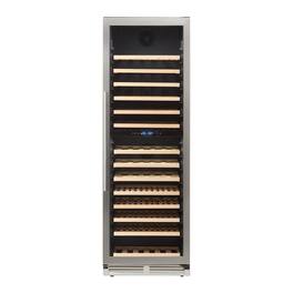 Avanti - Designer Series 163 Bottle Dual-Zone Wine Cooler - Steel/Black