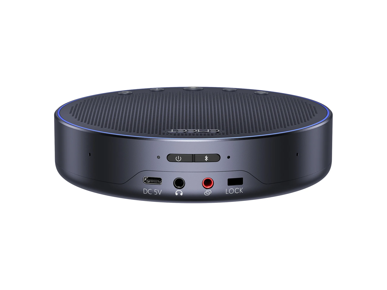Alt View 3. EMEET - EMEET OfficeCore M3 Bluetooth Speakerphone, 4-Mic 360° Pickup, 89dB, Full Duplex, Daisy-Chain - Black.