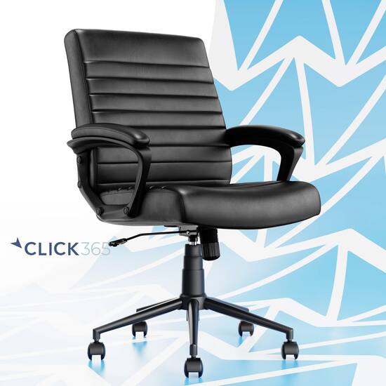 Click365 Transform 3.0 Extra Comfort Ergonomic Mid Back Desk Chair Black CCHR10008B Best Buy