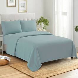 Sweet Home Collection - King, 4 Piece 100% Cotton 400 Thread Count Sheet Set - Misty Blue