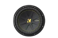 KICKER - CompC 10" Single-Voice-Coil 4-Ohm Subwoofer - Black - Front_Zoom