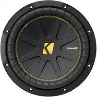 KICKER - CompC 10" Single-Voice-Coil 4-Ohm Subwoofer - Black - Front_Zoom
