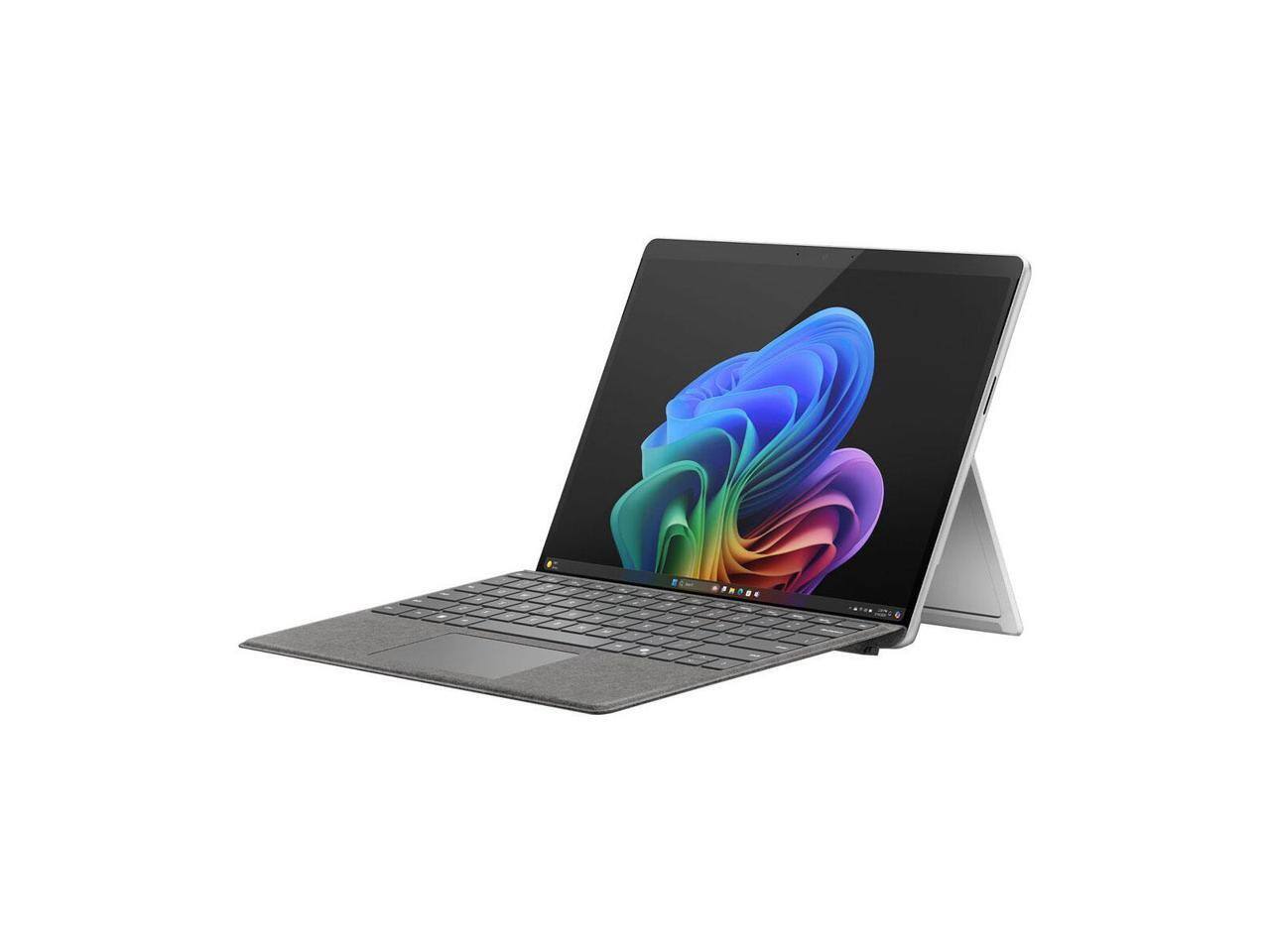 Alt View 10. Microsoft - Microsoft Surface Pro Copilot+ PC 13" Touchscreen 16GB RAM 256GB SSD Windows 11 Home - Platinum - Gray.
