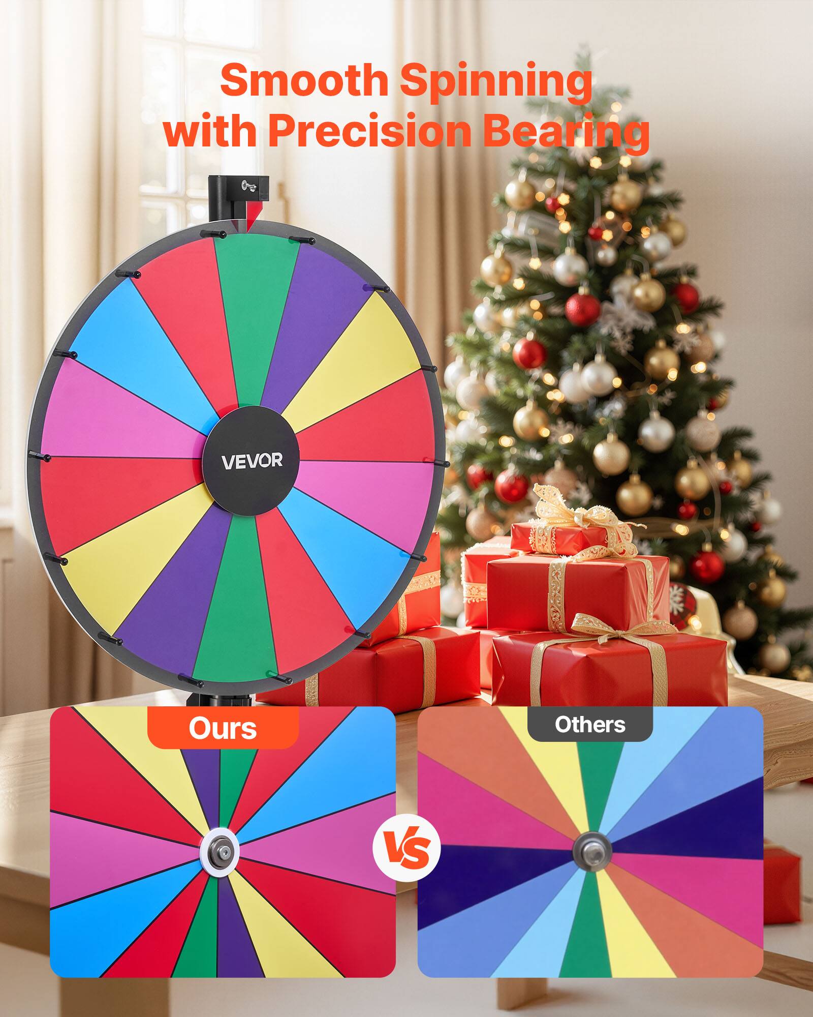 Smooth Spinning with Precision Bearing

VEVOR

Ours

Others

VS