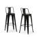 Angle. Simpli Home - Rayne 30 inch Metal Bar Stool (Set of 2) - Black.