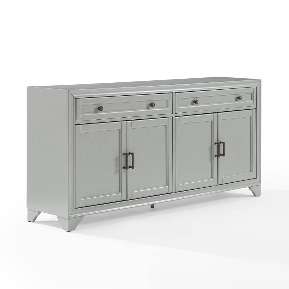 Alt View 2. Crosley Furniture - Tara Sideboard - Distressed Gray.