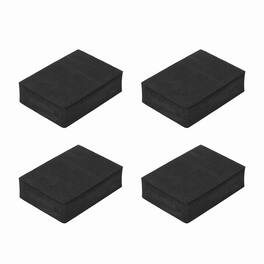 Unique Bargains - Single Sided Speaker Isolation Pads 70x50x20mm Square EVA Acoustic Foam Anti-Vibration Feet for Speaker Subwoofer, 4pcs - Black