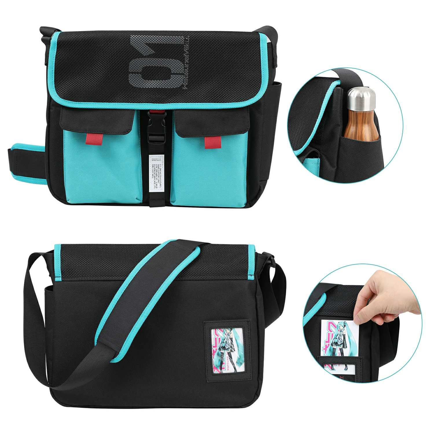 Alt View 7. Skar Audio - Collaboration Series Crossbody Shoulder Messenger Bag For Hatsune Miku & Kagamine Rin/len In the mens-like - Yellow W26×H29×D9（cm） Kagamine Rin/Len.
