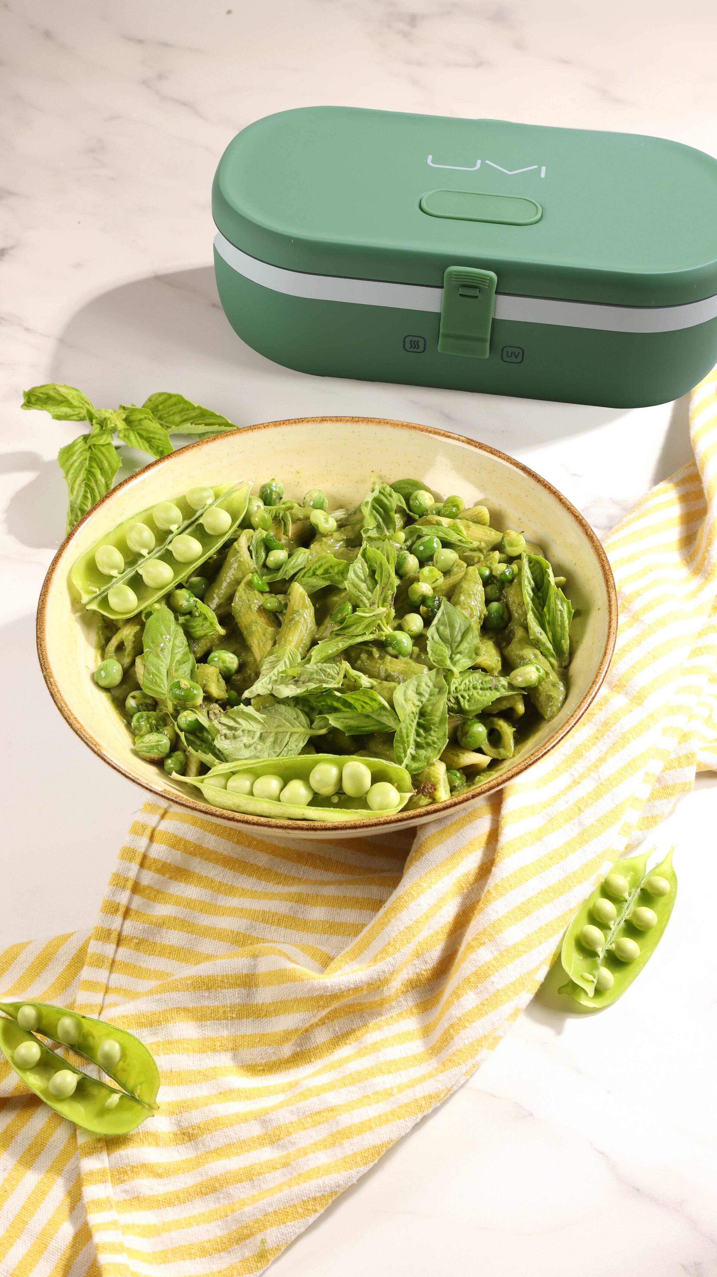 Alt View 1. UVI - UVI Plus Lunchbox - Portable Self-Heating Lunch Box with UV Sanitizer & USB-C Charging - Pearl.