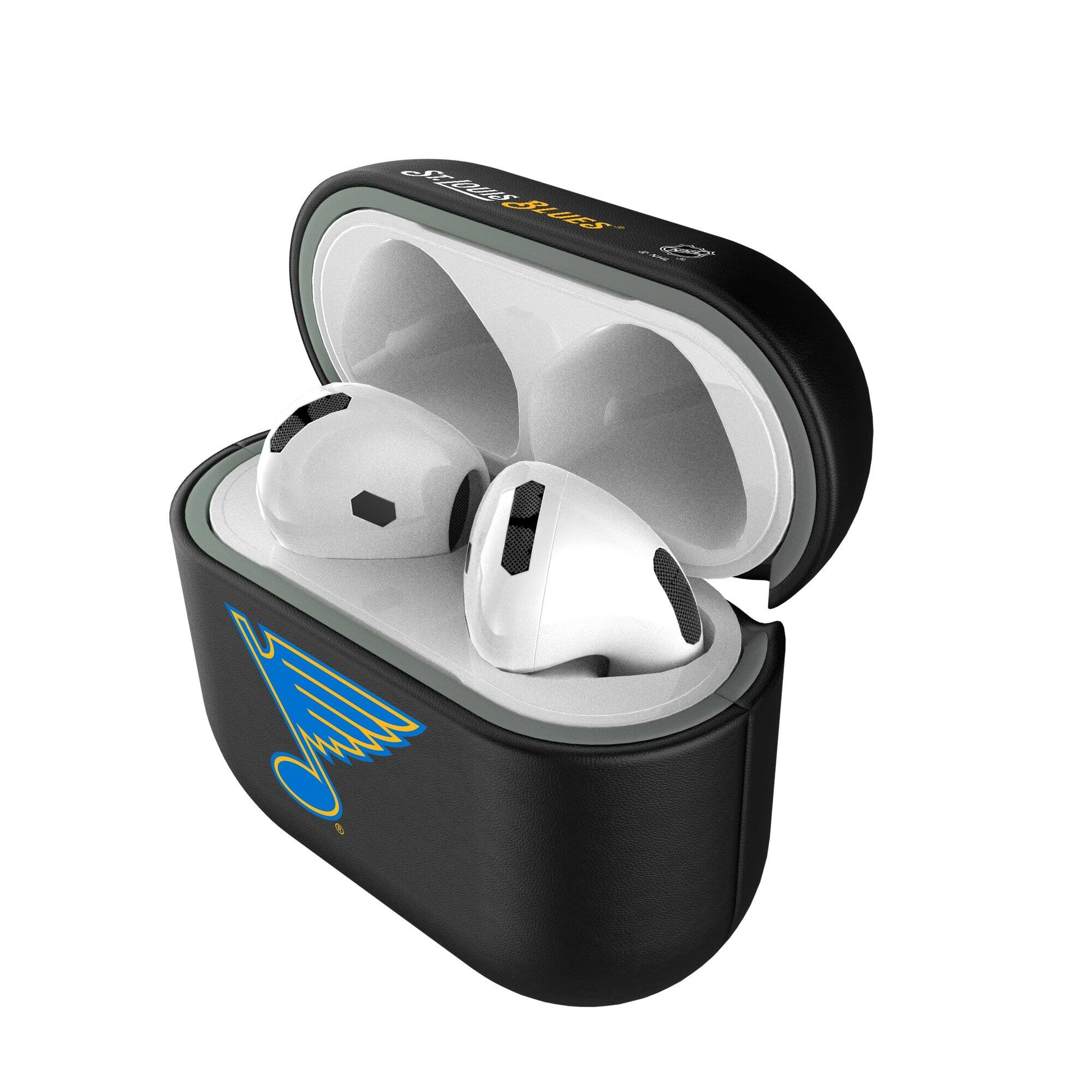 Alt View 3. Keyscaper - St. Louis Blues AirPods 4th Generation Case Cover - No Size - Black.