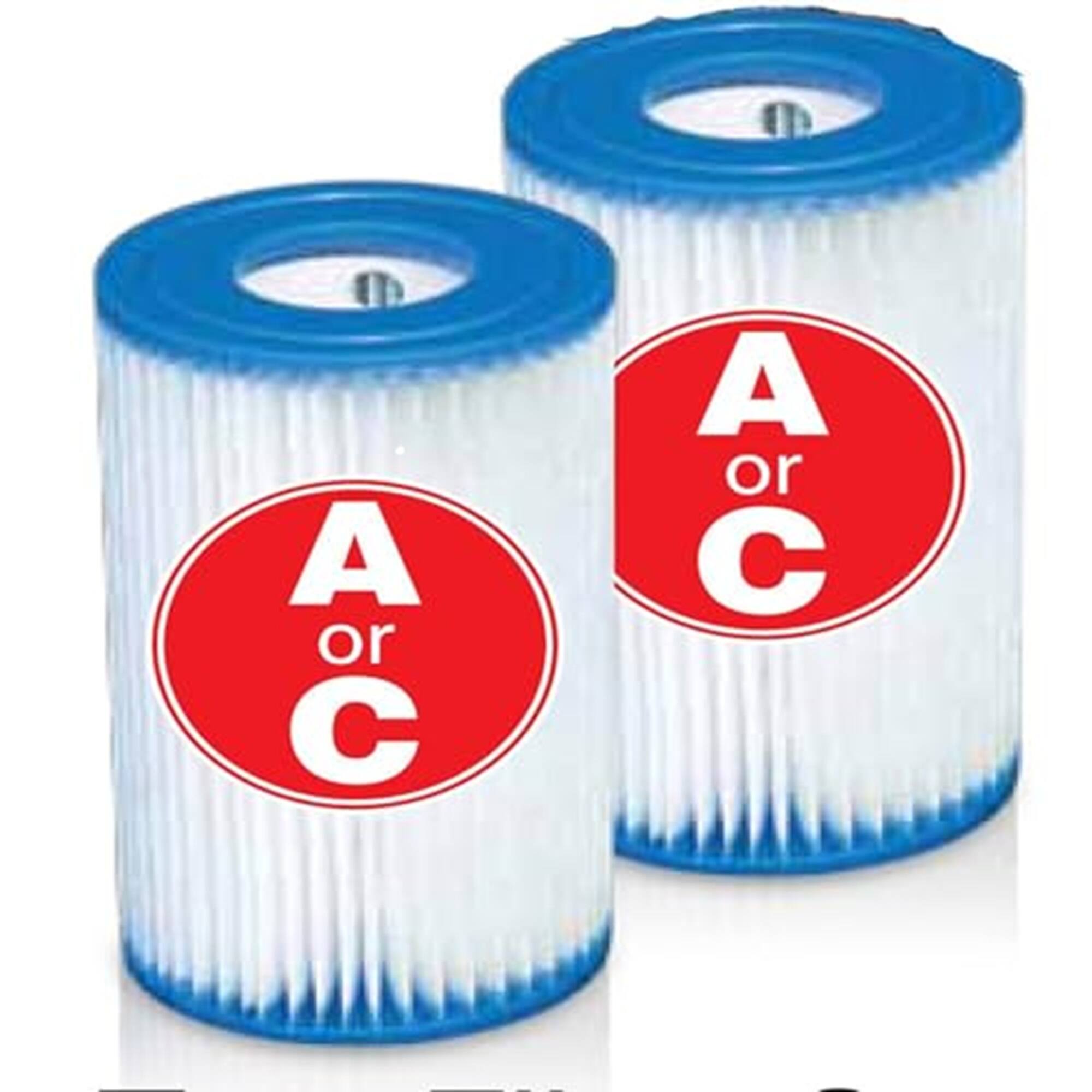 Front. Intex - Intex Easy Set Swimming Pool Type A or C Filter Replacement Cartridges  (2 Pack).
