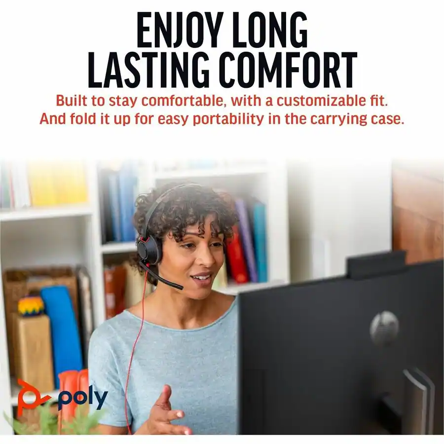 ENJOY LONG LASTING COMFORT

Built to stay comfortable, with a customizable fit. And fold it up for easy portability in the carrying case.

poly