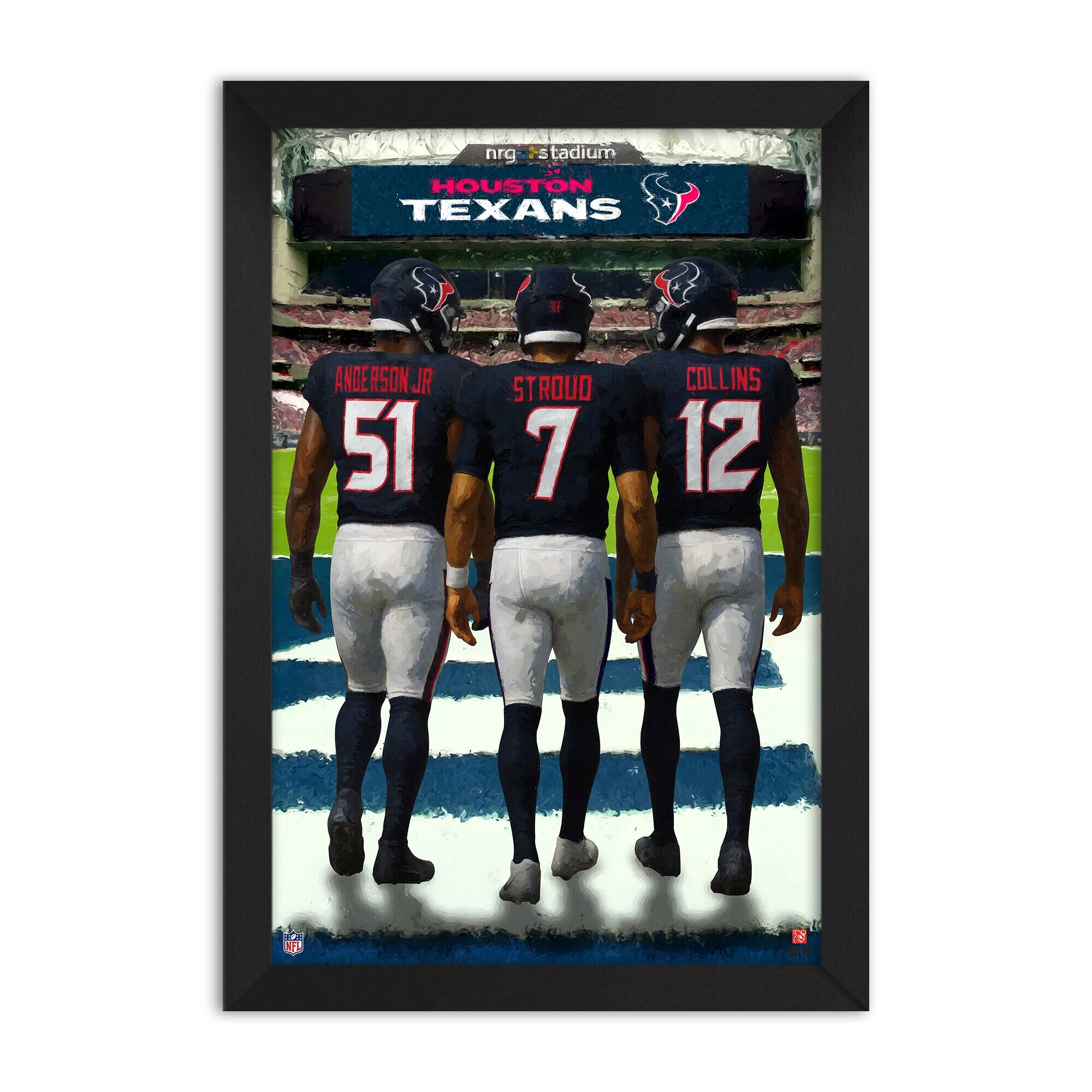 Will Anderson, C.J. Stroud & Nico Collins Framed Three-Player Art Print