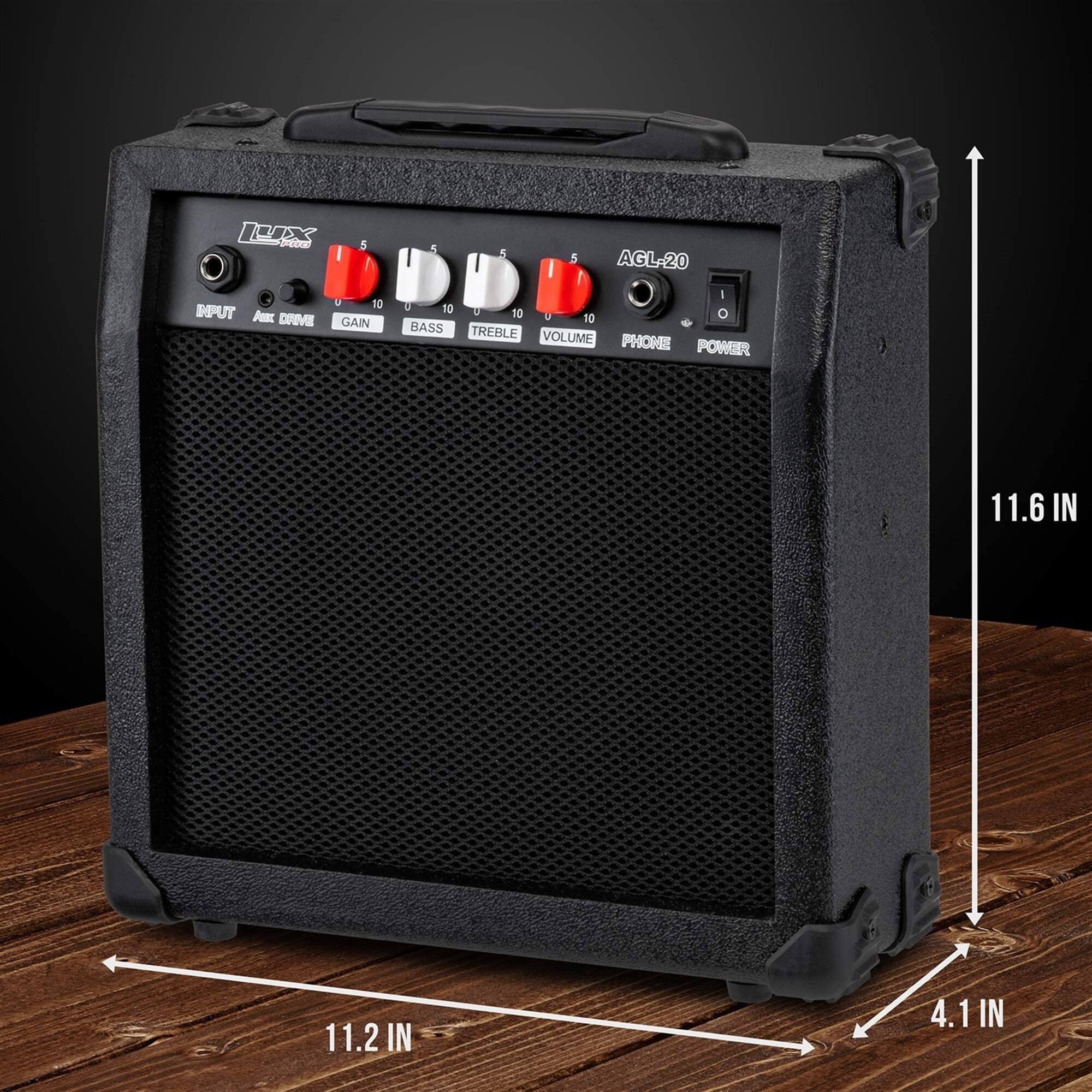 INPUT AIR DRIVE GAIN BASS TREBLE VOLUME PHONE POWER 11.6 IN 11.2 IN 4.1 IN