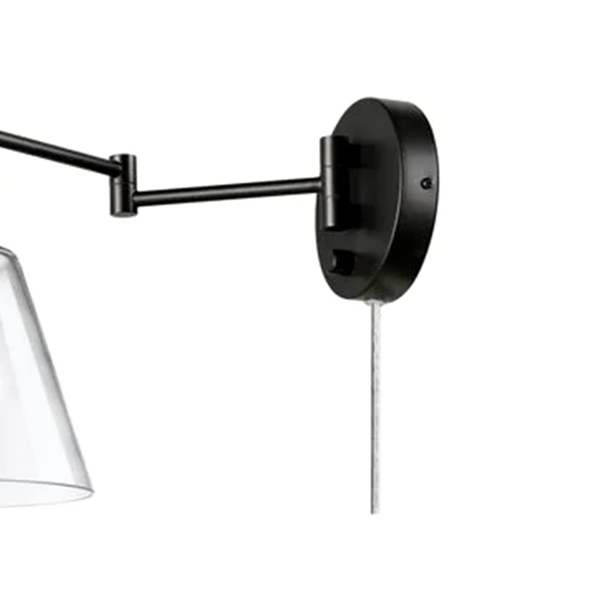 Alt View 4. Globe Electric - Globe Electric 10W LED Plug In Wall Sconce Clear Glass Shade & 6' Cord, Bronze.