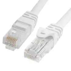 Front. Cmple.com - Cmple - Cat 6 Ethernet Cable 1.5 ft, Cat6 Patch Cables 10Gbps Network Lan Cord, 550MHz, RJ45 Connectors - White - White.