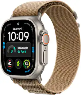 Apple Watch Ultra 4 (GPS + Cellular) 49mm Titanium Case with Desert Alpine Loop - S - Natural - (2026)