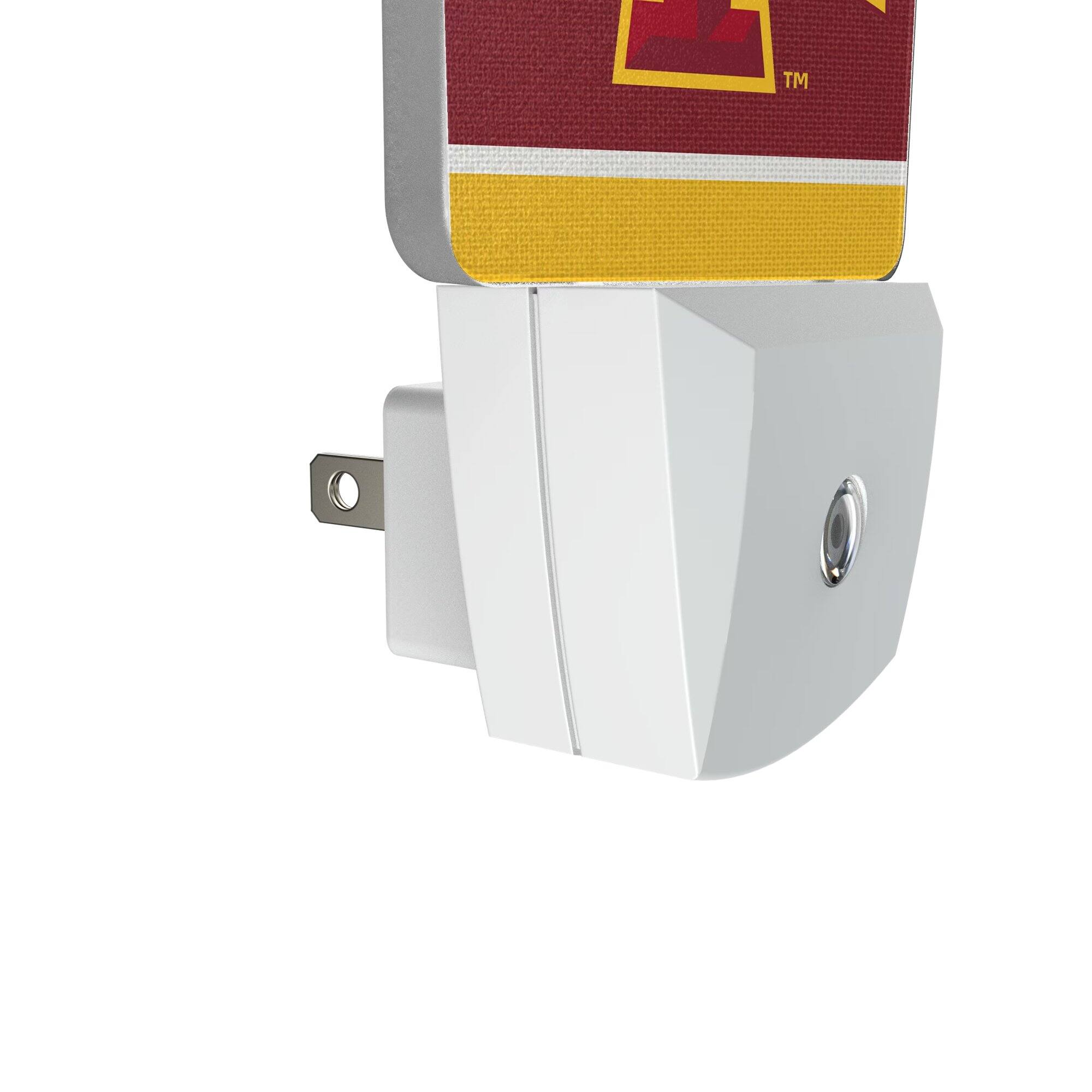 Alt View 2. Keyscaper - Iowa State Cyclones Stripe Design Nightlight 2-Pack - Multicolor.