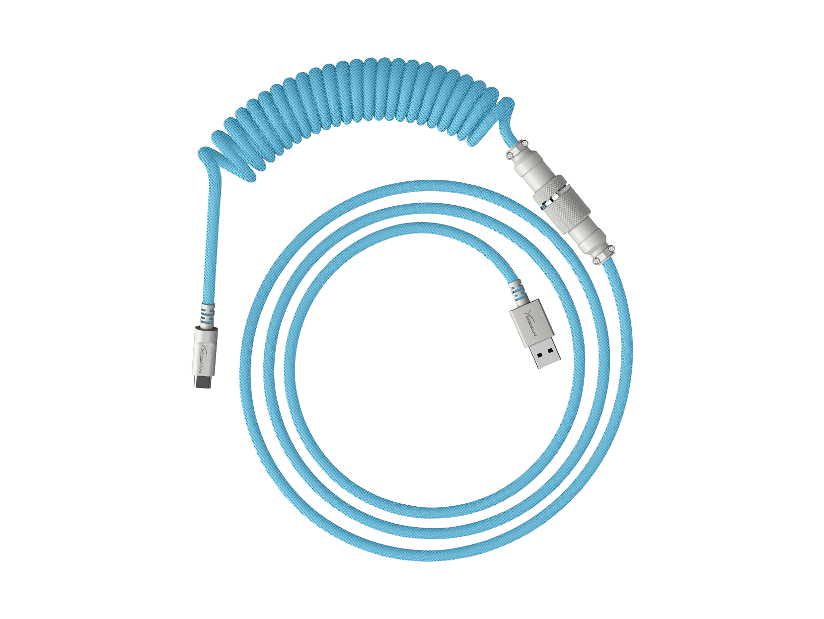 HyperX - USB-C Coiled Cable -White - Light Blue price history on PriceWatchPro