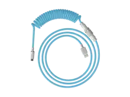 HyperX - USB-C Coiled Cable -White - Light Blue