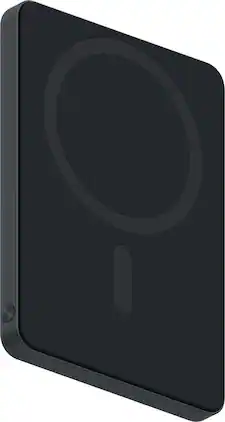 mophie - Power Boost Wireless Slim 15W Magnetic Charger, Qi2 magnetic power bank containing 5K internal battery - Black