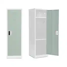 AdirOffice - Storage Locker 629-Series 48" H 1-Tier Steel Locker with Digital Lock - Misty Green