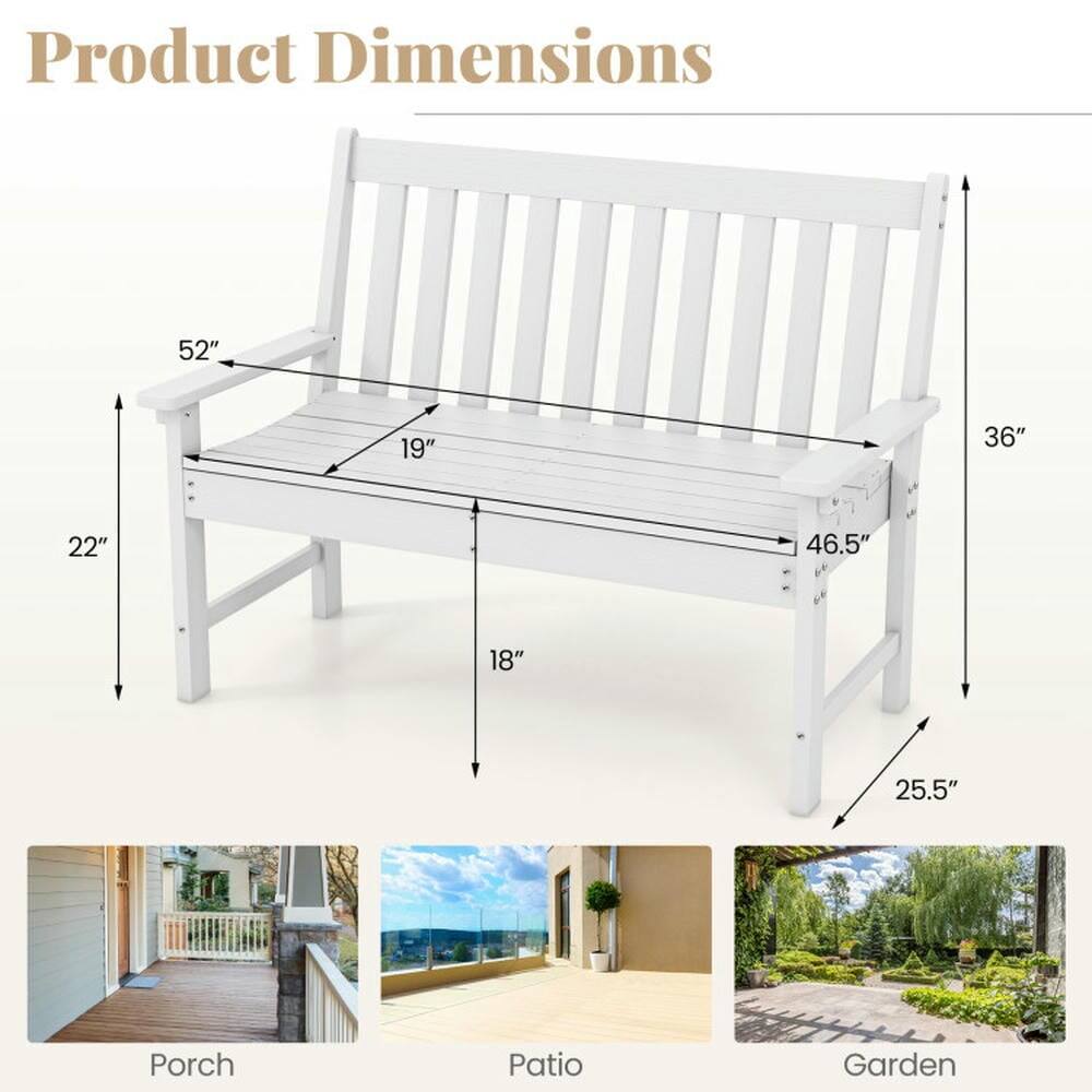 Product Dimensions: 52" x 19" x 36" x 22" x 46.5" x 18" x 25.5"  
Porch Patio Garden