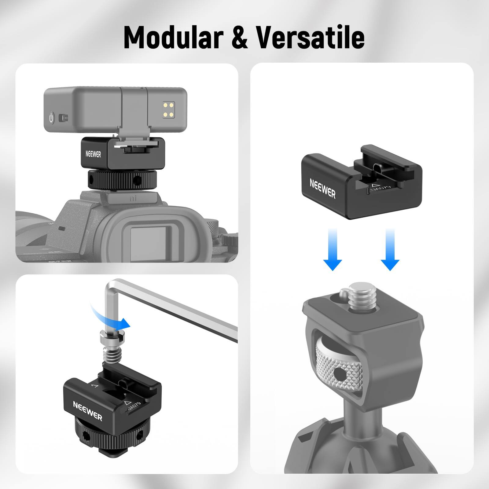 Neewer Universal Cold Shoe Mount for Wireless Mics & Speedlights