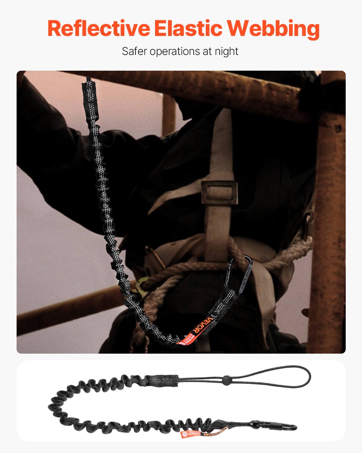 Reflective Elastic Webbing  
Safer operations at night