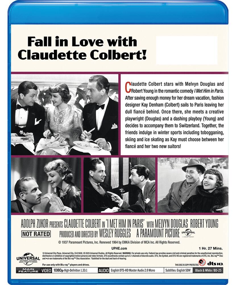 Angle. I Met Him in Paris - BluRay.